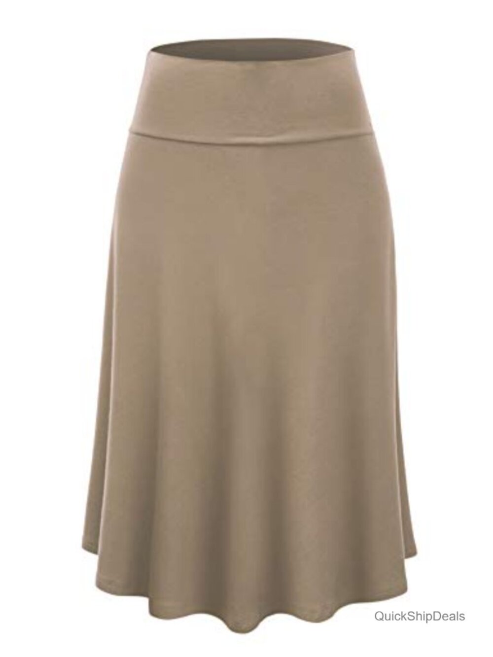 Women's Ombre Flare Midi Skirt, Lightweight Rayon Spandex